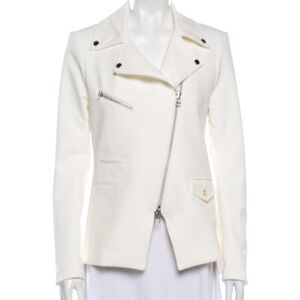 Veronica Beard White Blazer with Notched Lapels
